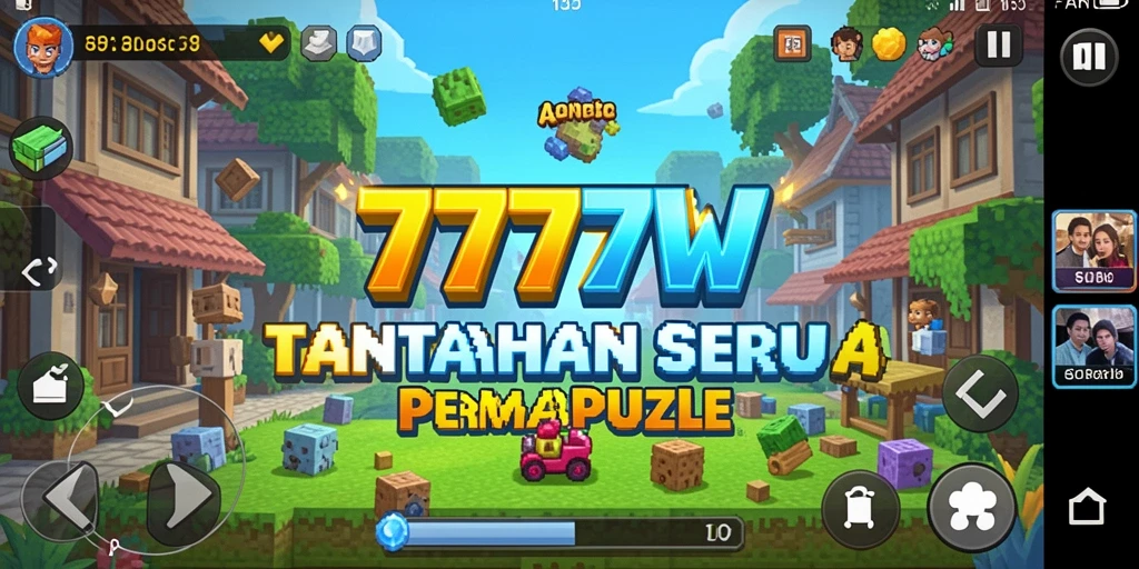 Tampilan gameplay Puzzle yang mendebarkan di 7777W.