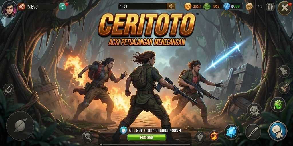 Screenshot menunjukkan aksi seru dalam CERITOTO yang memukau.