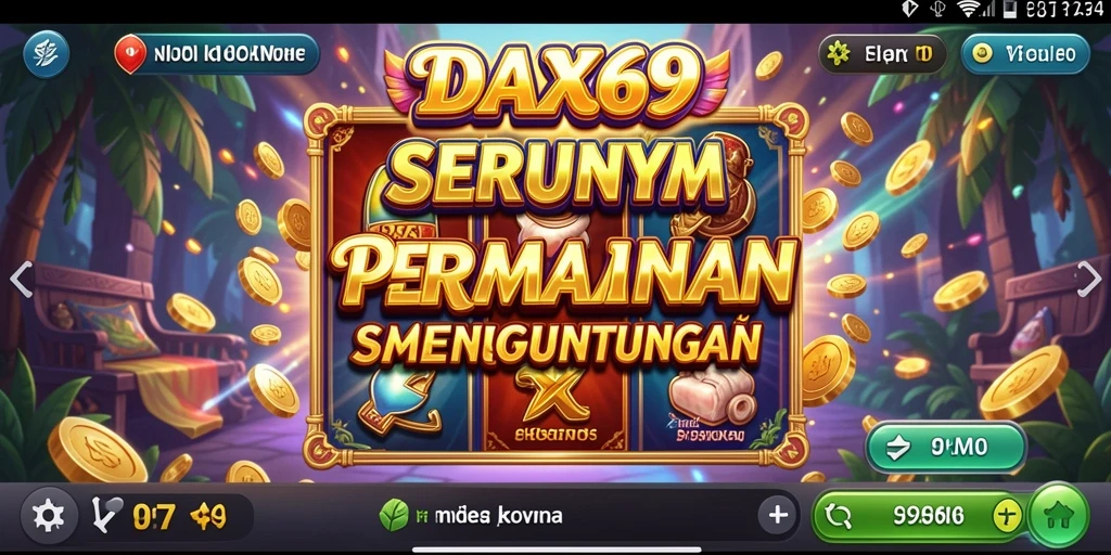 Screenshot DAX69 menampilkan gameplay slot yang seru dan interaktif.