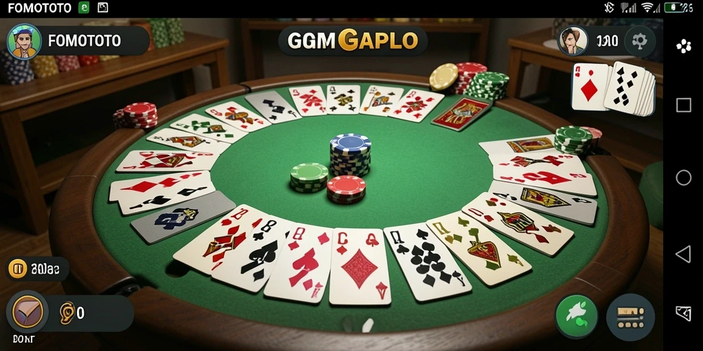Tampilan gameplay Gaple yang seru dan interaktif.