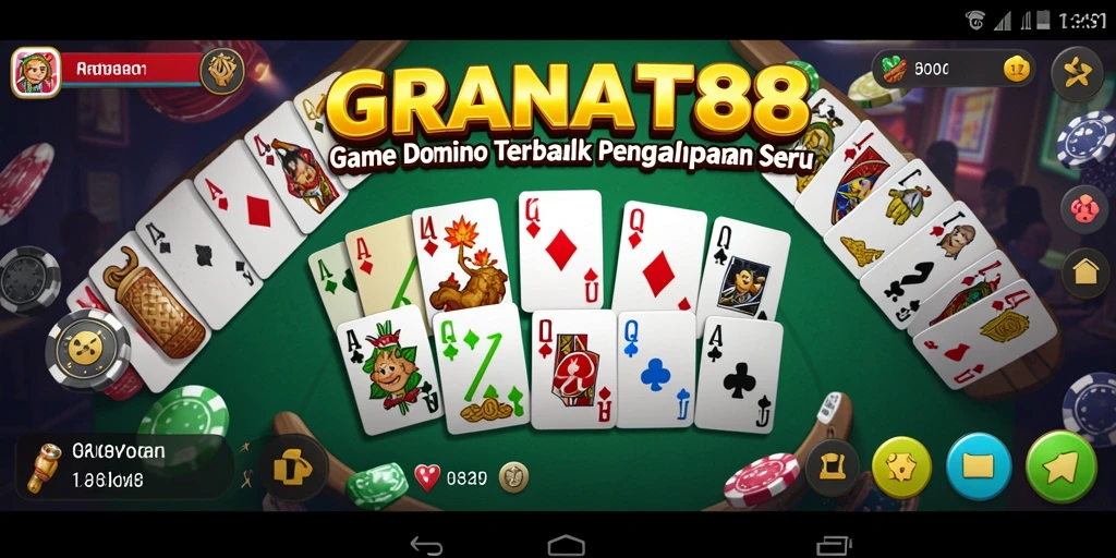 Tampilan seru gameplay Domino di GRANAT88