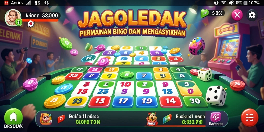 Gameplay JAGOLEDAK dengan angka-angka Bingo yang menyenangkan.