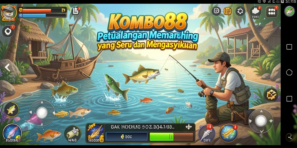 Tampilan menakjubkan dari gameplay memancing yang seru