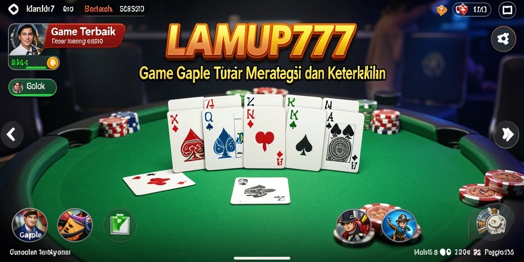 Screenshot LAMPU777 menunjukkan gameplay Gaple yang seru dan interaktif.